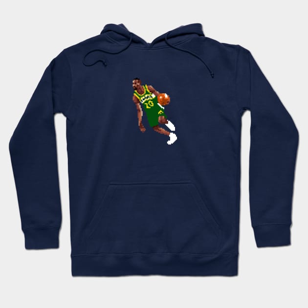 Gary Payton Pixel Dribble Hoodie by qiangdade